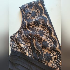 Dress Barn Black and Tan Cocktail Dress. Womens size 6.